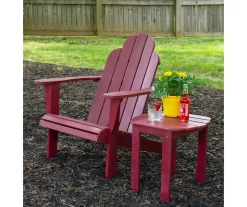 Flint Red Wood Patio Adirondack End Table -Home Style Shop 810541704 810541707