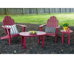 Flint Red Wood Patio Adirondack Coffee Table -Home Style Shop 810541704 810541707 810541710