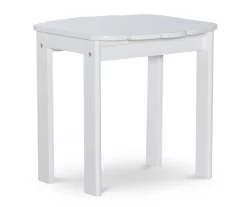 Flint White Wood Patio Adirondack End Table