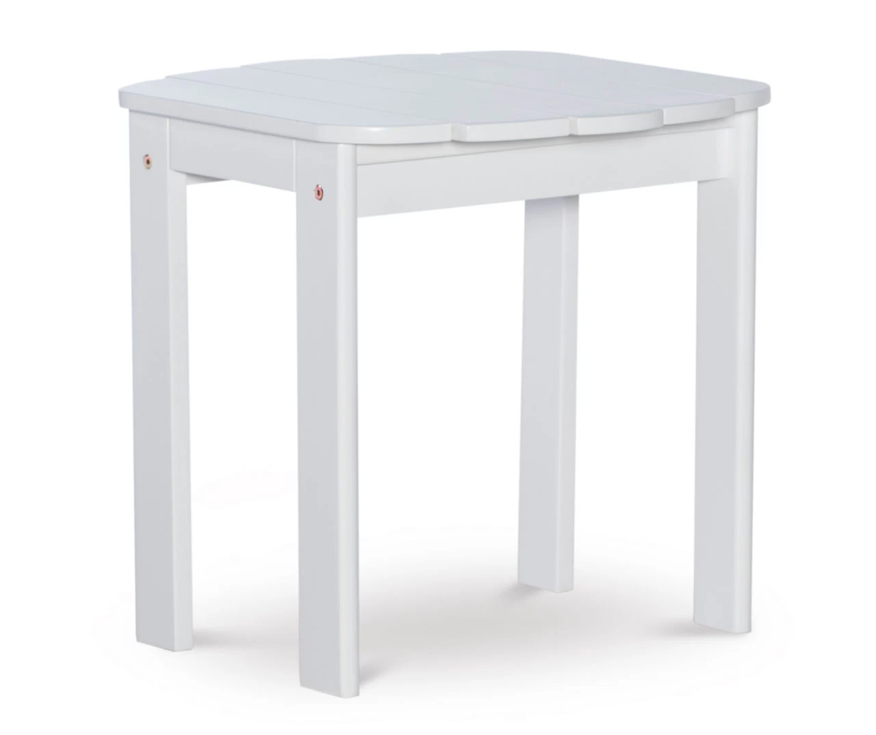 Flint White Wood Patio Adirondack End Table 4 Flint White Wood Patio Adirondack End Table - Image 4