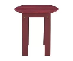 Flint Red Wood Patio Adirondack End Table -Home Style Shop 810541707 3
