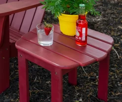 Flint Red Wood Patio Adirondack End Table -Home Style Shop 810541707 6