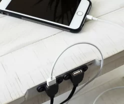 Dannerville Antique White 3-Tier Accent Table With USB Charging -Home Style Shop 810542271 5