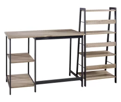Soho 2-Piece Home Office Desk & Bookshelf Set -Home Style Shop 810542285 2
