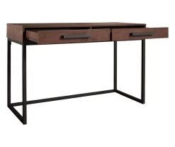 Horatio Brown & Gunmetal Wood Desk -Home Style Shop 810542288 5