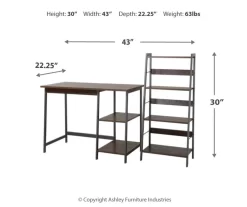 Soho 2-Piece Wooden Desk & Bookcase Set -Home Style Shop 810542289 3