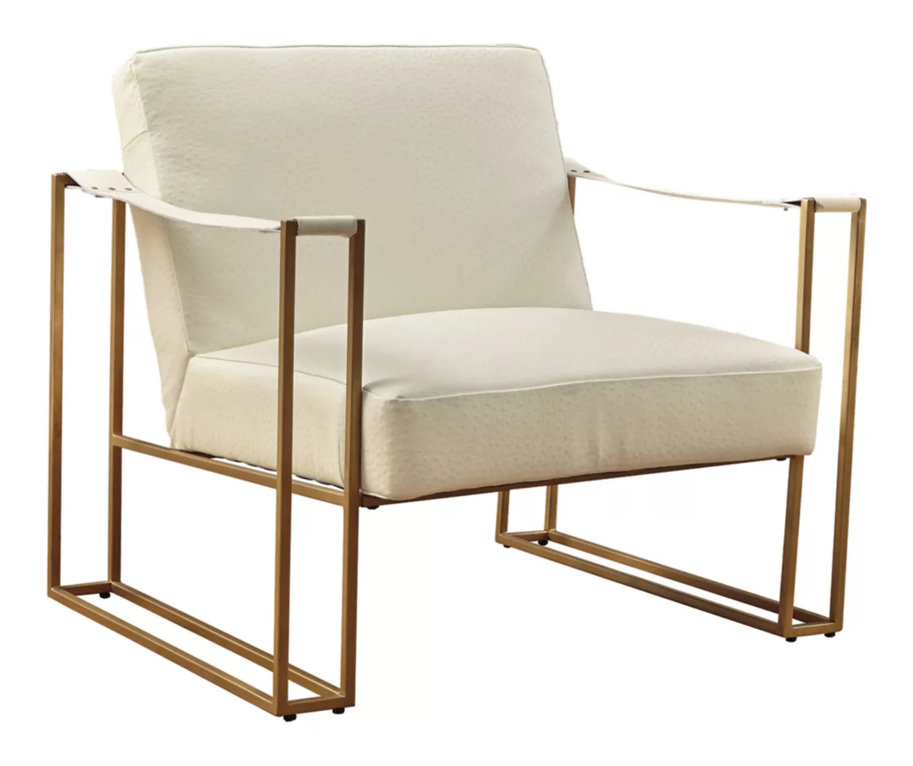 Kleemore Ostrich Embossed Leather Accent Chair 1 Kleemore Ostrich Embossed Leather Accent Chair