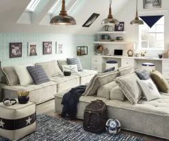 Bales Checkered Taupe Upholstered Accent Chair -Home Style Shop 810542299 15