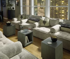 Bales Checkered Taupe Upholstered Accent Chair -Home Style Shop 810542299 16