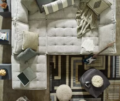 Bales Checkered Taupe Upholstered Accent Chair -Home Style Shop 810542299 9