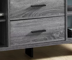 60" Gray & Black Wood Look TV Stand -Home Style Shop 810542410 3
