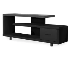 60" Black & Gray Top TV Stand