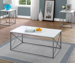 Monarch X Frame 3-Piece Occasional Table Set -Home Style Shop 810542420 1