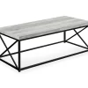 Gray Reclaimed Wood Look Coffee Table