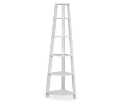 Monarch 5-Shelf Etagere Corner Bookcase