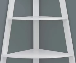 Monarch 4-Shelf Etagere Corner Bookcase -Home Style Shop 810542451 3