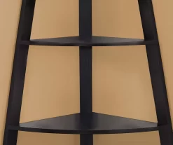 Monarch 4-Shelf Etagere Corner Bookcase -Home Style Shop 810542456 3