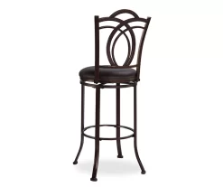 Dakota Brown Metal Faux Leather Upholstered Bar Stool 6 Dakota Brown Metal Faux Leather Upholstered Bar Stool -Home Style Shop 810543040 4