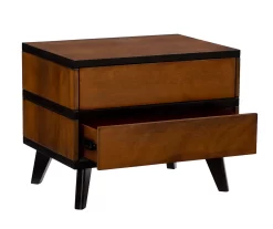 Manhattan Walnut 2-Drawer Mid-Century Wood Nightstand -Home Style Shop 810543109 A0 6