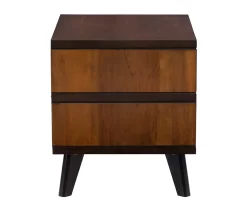 Manhattan Walnut 2-Drawer Mid-Century Wood Nightstand -Home Style Shop 810543109 A1 3