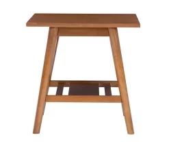 Presley Brown 2-Tier Slatted Wood End Table -Home Style Shop 810543147 A0 2