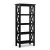Richland Black 4-Shelf Bookcase