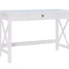 Richland White 1-Drawer Wood X Leg Desk