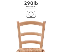 Bordeaux Natural Handwoven Ladder Back Side Chairs, 2-Pack -Home Style Shop 810543191 A0 10