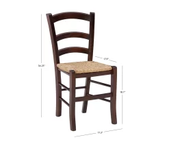 Bordeaux Walnut Handwoven Ladder Back Side Chairs, 2-Pack -Home Style Shop 810543200 A7