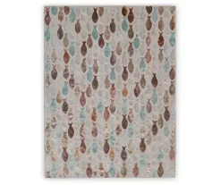 Global Designs Gold Geometric Capiz Mosaic Fish Pattern C Accent Table -Home Style Shop 810543218 4