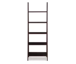 Boston Espresso 5-Shelf Wooden Ladder Bookcase -Home Style Shop 810543223 3