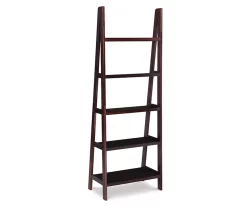 Boston Espresso 5-Shelf Wooden Ladder Bookcase -Home Style Shop 810543223 4