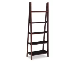Boston Espresso 5-Shelf Wooden Ladder Bookcase -Home Style Shop 810543223 A0 1