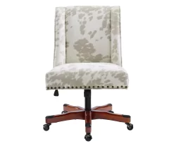 Austin Brown Linen Cow Print Office Chair 15 Austin Brown Linen Cow Print Office Chair -Home Style Shop 810543224 A0 2