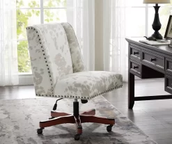 Austin Brown Linen Cow Print Office Chair 12 Austin Brown Linen Cow Print Office Chair -Home Style Shop 810543224 A0 8