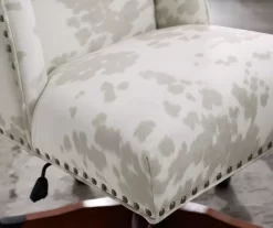 Austin Brown Linen Cow Print Office Chair 13 Austin Brown Linen Cow Print Office Chair -Home Style Shop 810543224 A8 9
