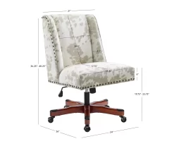 Austin Brown Linen Cow Print Office Chair 19 Austin Brown Linen Cow Print Office Chair -Home Style Shop 810543224 D8 10