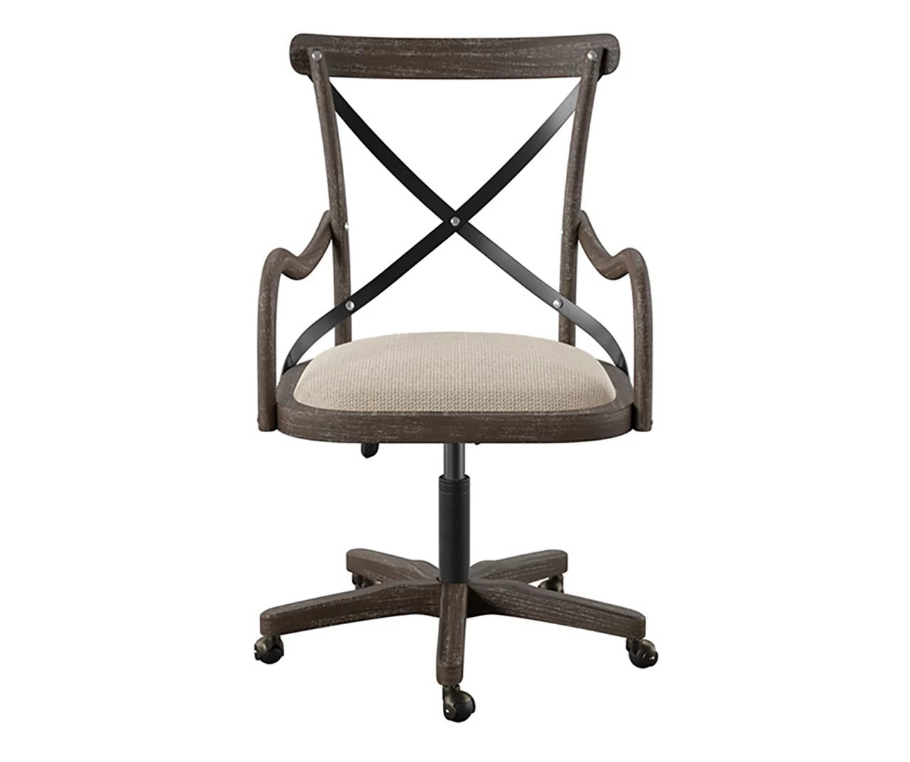 Radley Cafe Gray Wash X-Back Swivel Office Chair 2 Radley Cafe Gray Wash X-Back Swivel Office Chair - Image 2