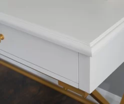 Glam White & Gold 2-Drawer Campaign Desk -Home Style Shop 810543228 A8 11