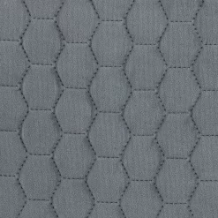 Royal Gray Quilted Ottoman With Silver Base -Home Style Shop 810543261 6