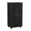 Craft Mate Black Wood 8-Drawer Rolling Storage Cart