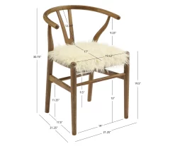 Emmitt Gray & Brown Faux Fur Wishbone Chair 21 Emmitt Gray & Brown Faux Fur Wishbone Chair -Home Style Shop 810543298 D8 11