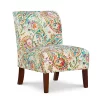Danna Multicolor Upholstered Paisley Curved Back Slipper Chair