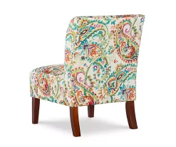 Danna Multicolor Upholstered Paisley Curved Back Slipper Chair -Home Style Shop 810543301 4