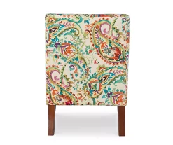 Danna Multicolor Upholstered Paisley Curved Back Slipper Chair -Home Style Shop 810543301 5