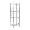 Hawkins Chrome & Glass 4-Tier Shelf