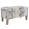 Lisa Palm Tree Storage Ottoman