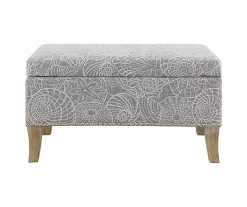 Lisa Seashell Storage Ottoman 7 Lisa Seashell Storage Ottoman -Home Style Shop 810543334 3