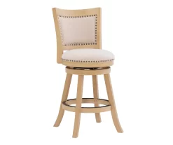 Graham Light Gray Padded Swivel Counter Stool