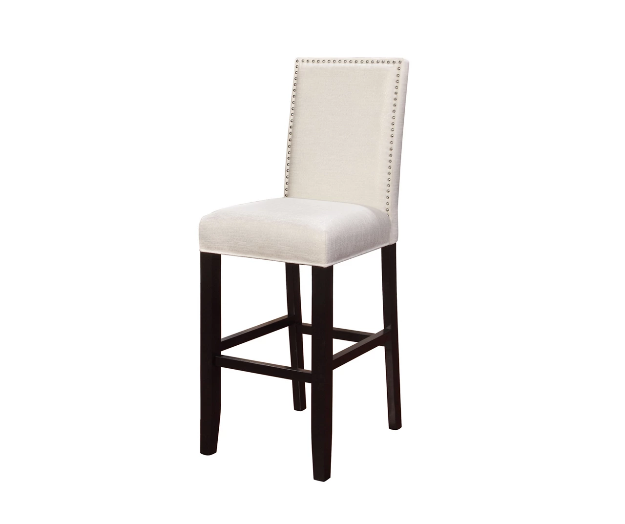 Blaire White Glitz Nailhead Bar Stool 2 Blaire White Glitz Nailhead Bar Stool - Image 2